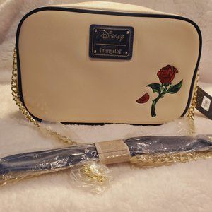 DISNEY LOUNGEFLY Beauty and the Beast Crossbody Purse